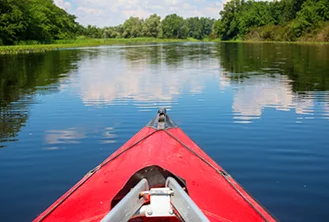 photography of water with a boat