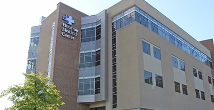 entrance of a hospital